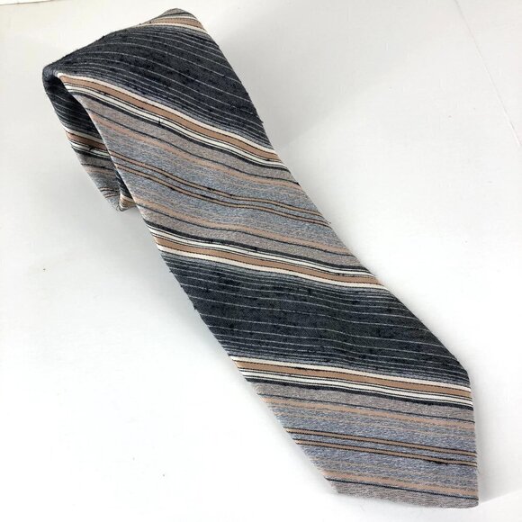2 Christian Dior Monsieur‎ Vintage Diagonal Stripe Ties - Picture 9 of 15